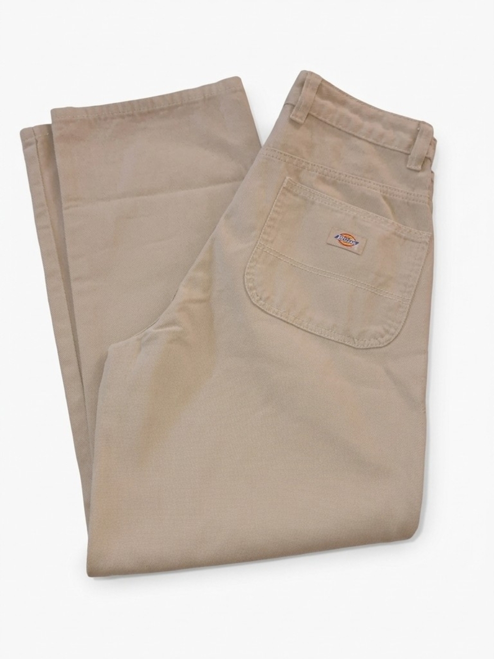 Dickiesfor WomenCarpenter Pants) Denim  Straight-Leg Chino Pants in Khaki Tan